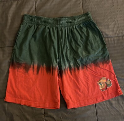 Seattle Supersonics Mitchell & Ness Shorts - Size Large - Green Orange Dip Dye-image