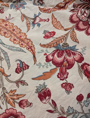 Pottery Barn Palampore Full/Queen Duvet Cover Reds, Beige, Orange Botanical-image