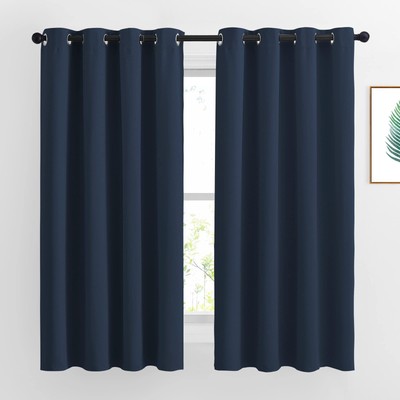 Blackout Curtains and Drapes for Kitchen - Thermal Insulated Solid Grommet To...-image