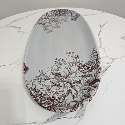 Indigo Pottery Studio Oval Plate-image