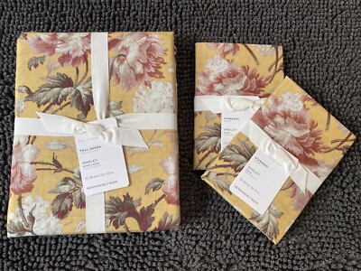 NEW POTTERY BARN ANSLEY FULL/QUEEN DUVET COVER & 2 STANDARD SHAMS, MULTI-COLOR-image