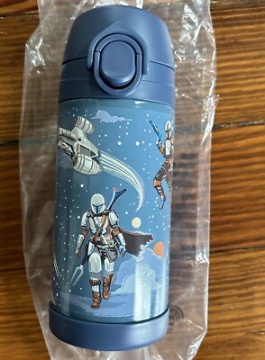 Pottery barn School Disney STAR WARS Mandalorian WATER BOTTLE Jedi space star-image