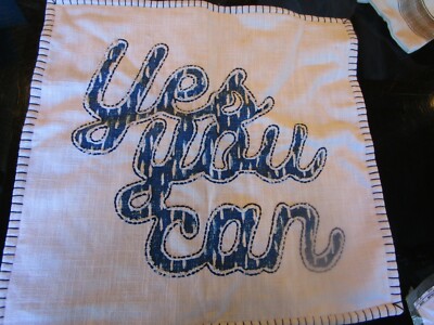 Pottery Barn Teen Artisan Yes You Can Pillow Cover photo shoot sample -image