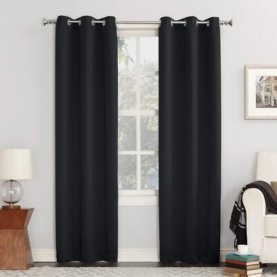 Sun Zero Easton Energy Saving Blackout Grommet Curtain Panel 40
