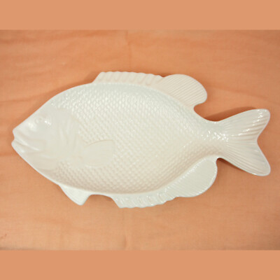Studio Nova Fish Shaped Ceramic Oval Plate Platter Dish Serving Serveware White-image