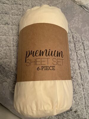 ienjoy Home 6 Piece Hotel Quality Bedding Sheet Set, Queen, Ivory-image