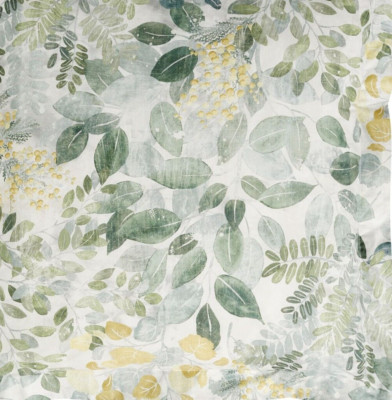 Pottery Barn Botanical Garden Organic Percale F/Q Duvet Cover, Tropical Leaf-image