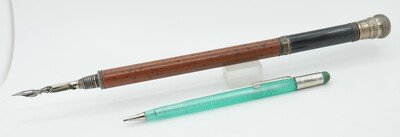 Ridiculously Large Vintage Wood Dip Pen Nib Holder w/New-Old-Stock Nib -c.1920's-image