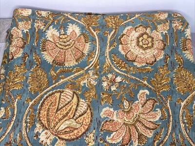Pottery Barn Palampore Floral Blue Full Queen Duvet Cover HTF Ships FREE!-image