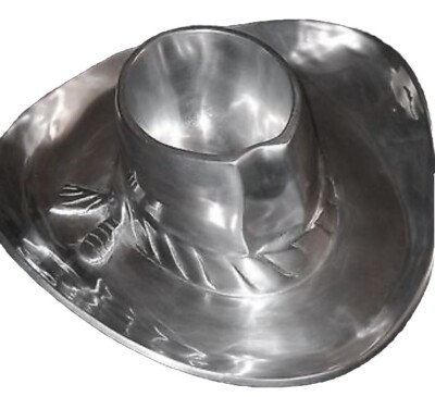Towle  LARGE Cowboy Cowgirl Western Hat Chip & Dip Bowl-image