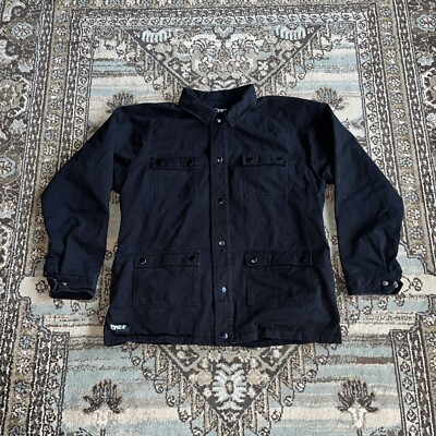 Rip N Dip Heaven And Hell Jacket Angel Cats Large-Print Black Snap On Unisex L-image