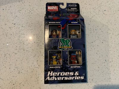 Marvel Minimates *RARE* X-Treme Toys Heroes & Adversaries Deadpool Wolverine-image