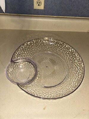 Pebbled Plastic Chip and Dip Plate-image