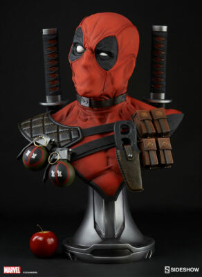 SIDESHOW DEADPOOL LIFE SIZE BUST PREMIUM FORMAT STATUE FIGURE X-MEN Avengers-image