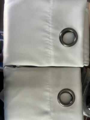 NWD Sun Zero Broderick Theater Grade Blackout Curtains, 2-pack.   White-image