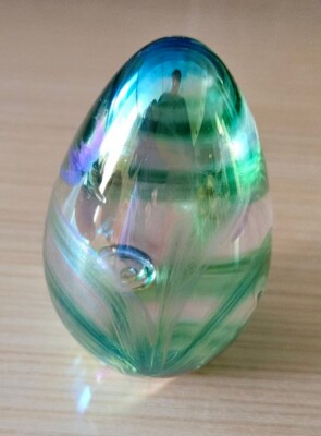 Glass Eye Studio Egg Shaped Paperweight 2.5