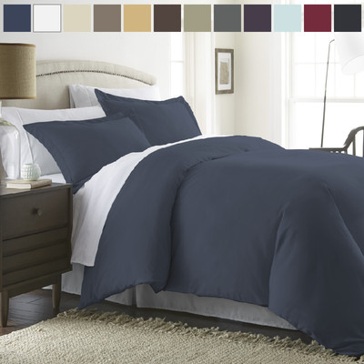 Ultra Soft 3 Piece Microfiber Duvet Cover Set - Kaycie Gray So Soft Collection-image