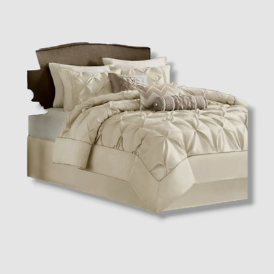 Madison Park Ivory Laurel 7-Piece Tufted Comforter Set-King-image