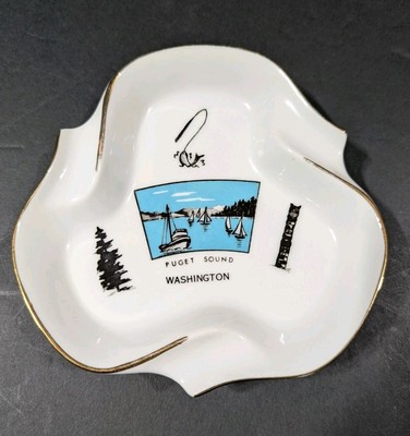 Vintage 1960s Puget Sound Ceramic Ashtray - Viletta's Art Studio-image