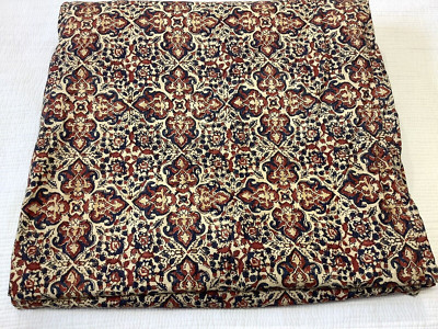 Pottery Barn Blue Rust Orange Queen Duvet Cover Organic Cotton-image