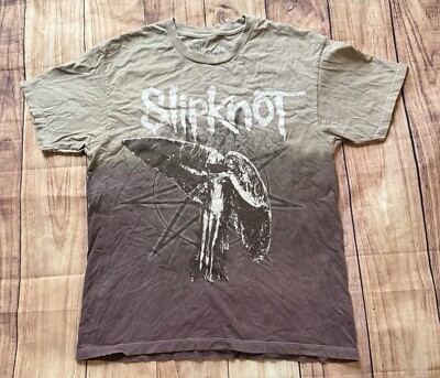 Slipknot Angel Dip Dye T Shirt Size Large Brown/Tan 2022 Band T Shirt-image