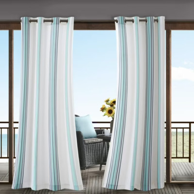 Madison Park Bolinas 54 in. W x 108 in. L Light Filtering Printed Stripe 3M Scot-image