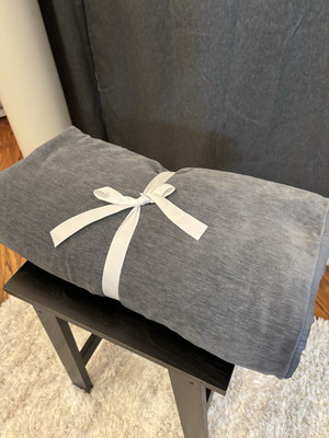 Pottery Barn Cozy Cloud Duvet, Queen, Steel  Blue Color-image