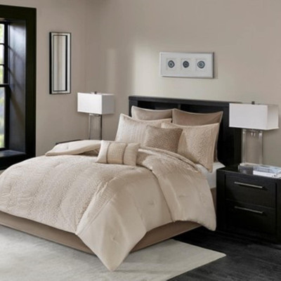 Camelia Cozy Comforter Set-Trendy Design All Season down Alternative Luxury Bedd-image