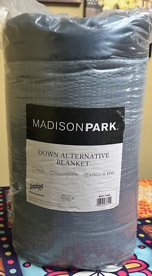 Madison Park Cambria Down Alternative Blanket Slate Blue King/Cal King New-image