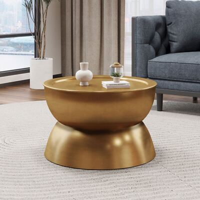 Sparling Modern Iron Hourglass Coffee Table-image