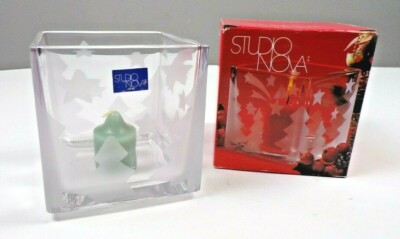 Studio Nova Glass Square Candleholder 4.1/2