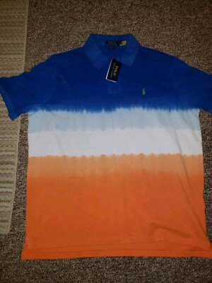 nwt Polo Ralph Lauren Dip Dye Tri Color Polo Shirt Sz XL-image
