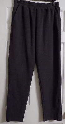 Men's Dip Elastic Waist Pull On Pants Casual Size XL Charcoal Gray-image
