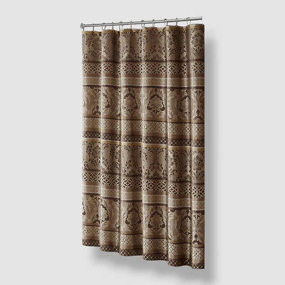 Madison Park Brown Bellagio Jacquard Shower Curtain | 72