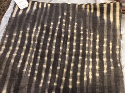 Pottery Barn Shibori Diamond Gray Pillow Cover New 20x20 Linen Cotton NWT!-image