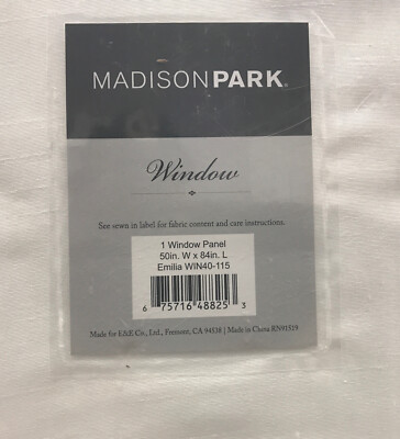 Madison Park Emilia Faux Silk Curtain with Privacy Lining,DIY Twist Tab Top50×84-image