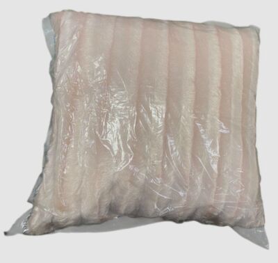 Madison Park Pink Duke Ribbed Faux-Fur Decorative Pillow Size 20
