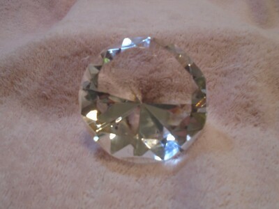 Clear Glass Diamond Ring Shaped Paperweight-image