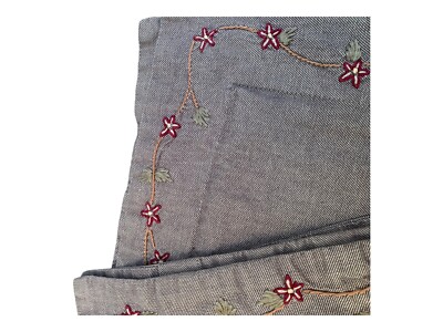 Pottery Barn - Rachel  Embroidered Pillow Sham EURO Shams Pair 2 Cotton Neutral-image