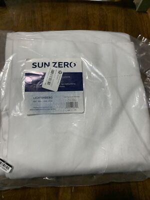 Sun Zero Amherst 84” Back Tab Extreme Black Out Panel - White-image
