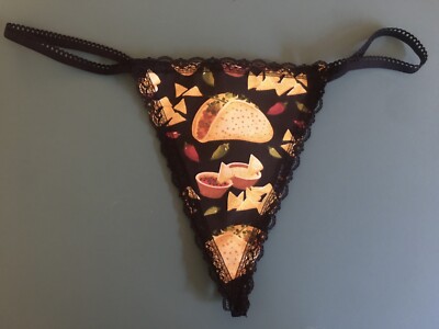 Womens TACOS Chips Dip Cinco de Mayo Gstring Thong Sexy Lingerie Underwear-image