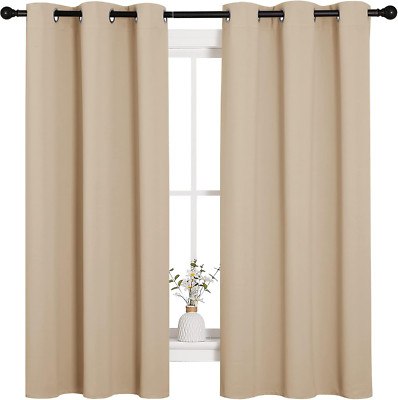 Thermal Insulated Grommet Room Darkening Curtains/Draperies/Panels for Bedroom (-image