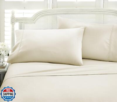 ienjoy Home Embossed 4 Piece Sheet Set, Queen, Chevron Cream-image