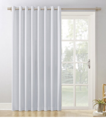 Sun Zero Easton Extra-Wide Blackout Grommet Sliding Patio Door Curtain Panel,...-image