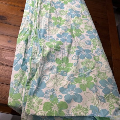 Pottery Barn Teen Lei-Zy Dreamin Twin Reversible Duvet Cover Blue Green Hawaiin-image