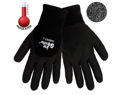 Global Glove Gripster 348INT 15 Guage Rubber Latex Dip Warm Winter Safety Gloves-image