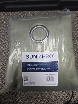 Sun Zero Grommet Top Lichtenberg SAGE Curtains 104 in x 96 in 1 Pair-image
