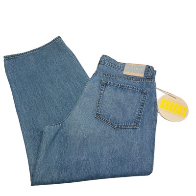 Snacks by Mother The Pleated Fun Dip Ankle Jeans Size 30 Button Up NWT-image