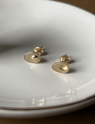 Anthropologie 18k Gold Vermeil Avocado Studs-image