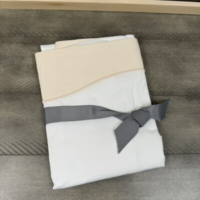 Pottery Barn Monique Lhuillier Daphne Percale Euro Pillow Sham Shell Flaw Read-image